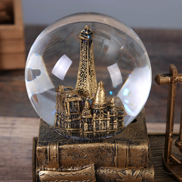 Eiffel Tower Hourglass Crystal Ball