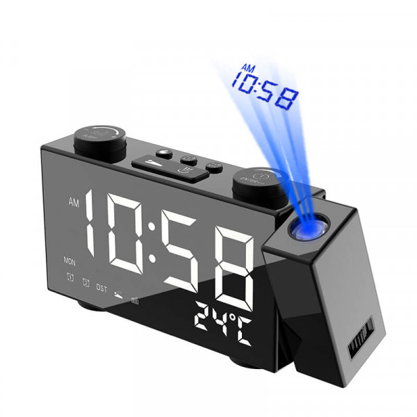  Table Electronic Alarm Clock With Led Projection. 