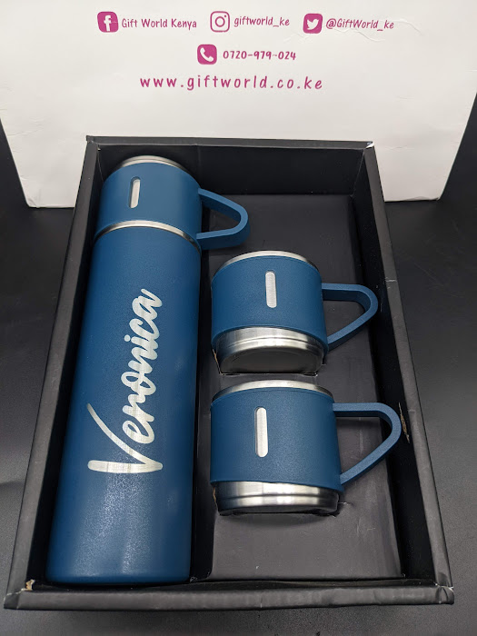 Personalized 500ml Thermal Bottle + 3mini Cups Set