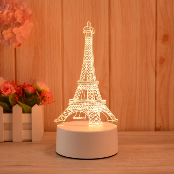 Eiffel Tower 3d Visualization Lamp