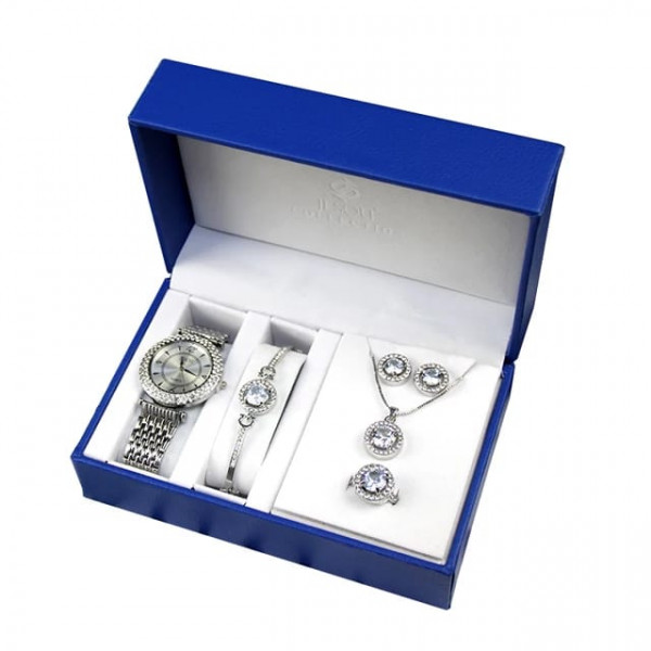  Crystal Silver Jewellery Gift Set.