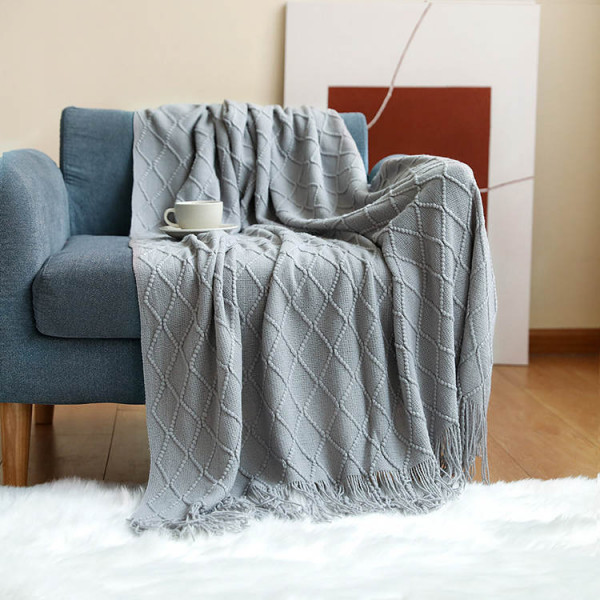 Throw Blanket  With Tassels