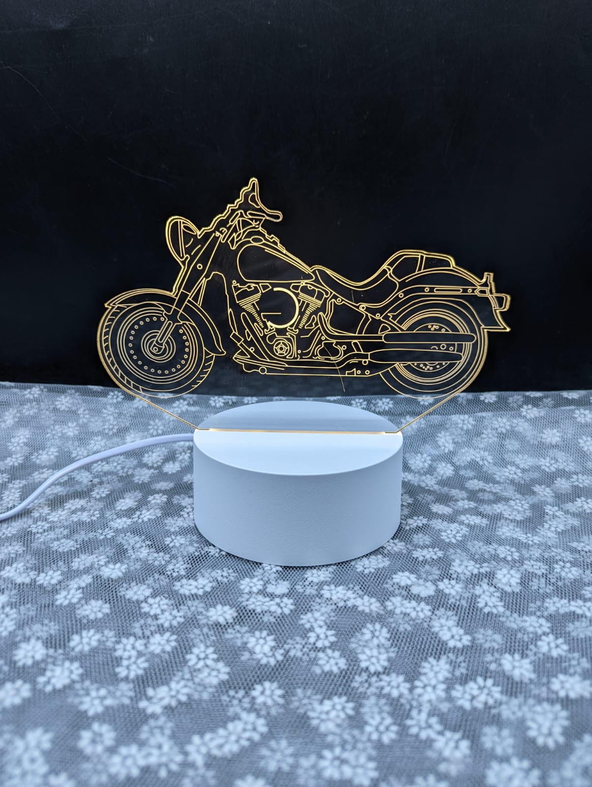Motorcycle 3d Led Illusion Lamp