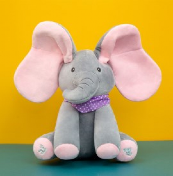Kids Peekaboo Talking Plush Elephant Toy