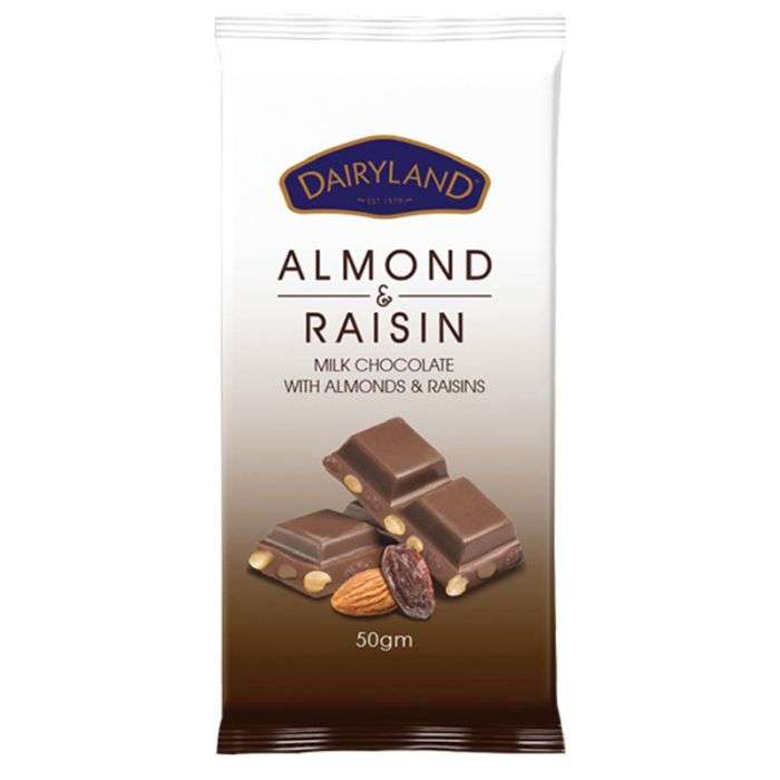 Dairyland Almond & Raisin Chocolate 50g