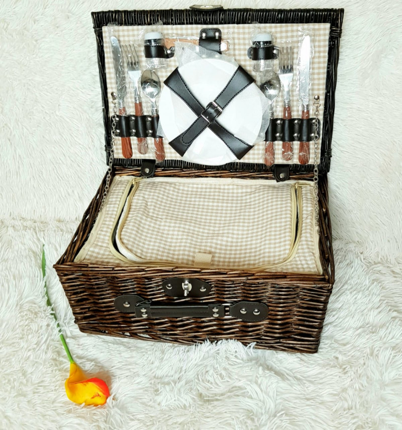 2pax Happy Picnic Willow  Basket