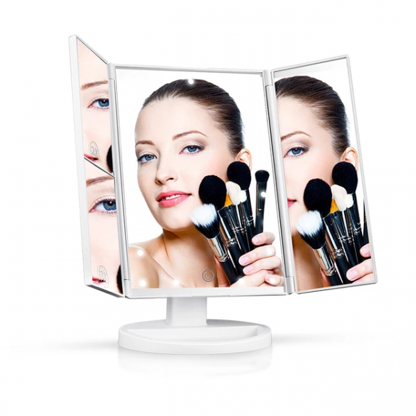 Vanity Led Beauty Tri Fold Makeup Mirror
