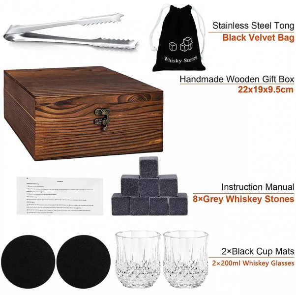 Luxury Wooden Whiskey Box Set