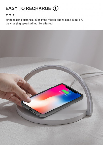 Multipurpose Touch Night Lamp With Wireless Phone Charger