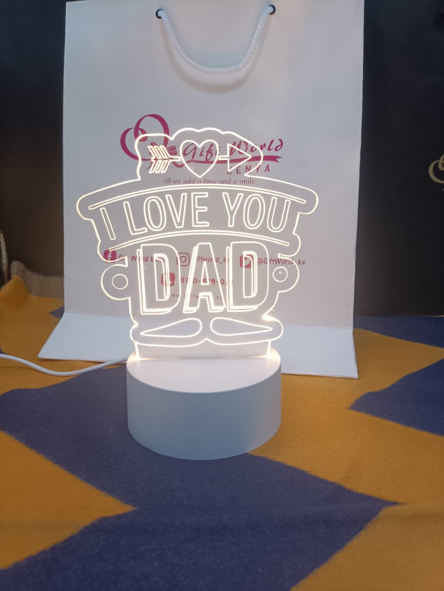  I Love You Dad 3d Led Illusion Lamp