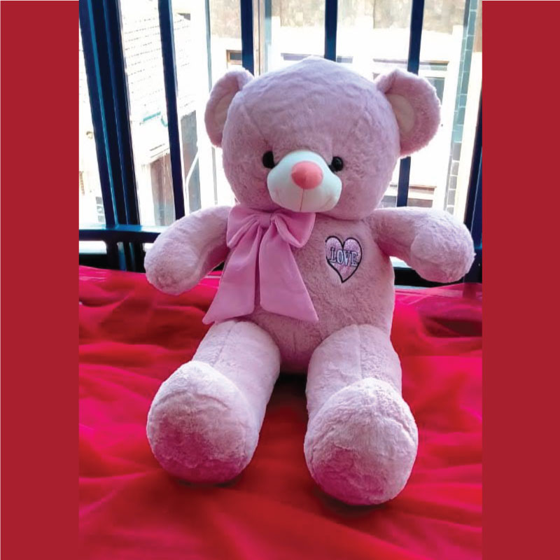 Sequin Love Heart Teddy Bear 80cm