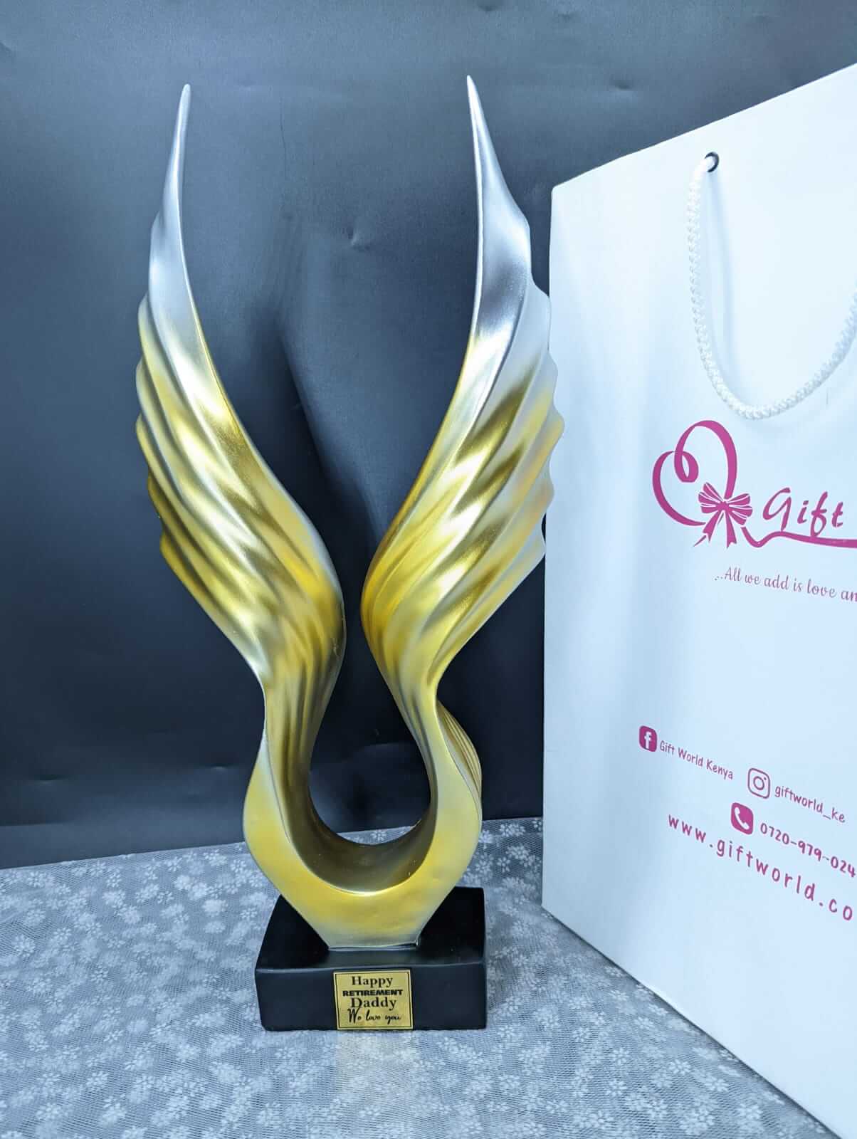 Magnificent Customized Angel Wings Sculpture 