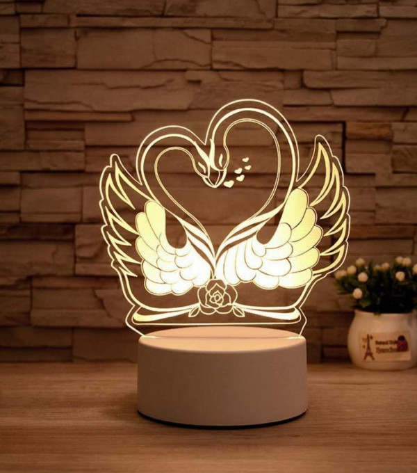 Swans 3d Lamp